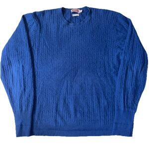 Andrew Carrington 100% Cashmere Blue Cable Knit Sweater Men’s L